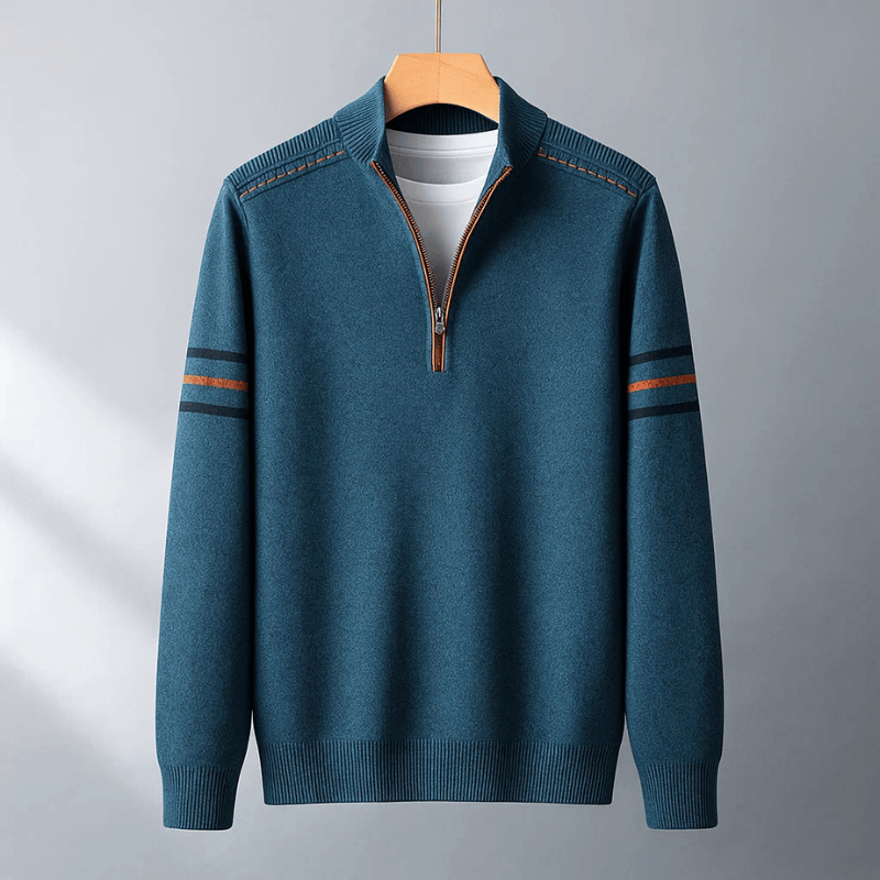 Elijah| Modern Half-Zip Sweater Ease