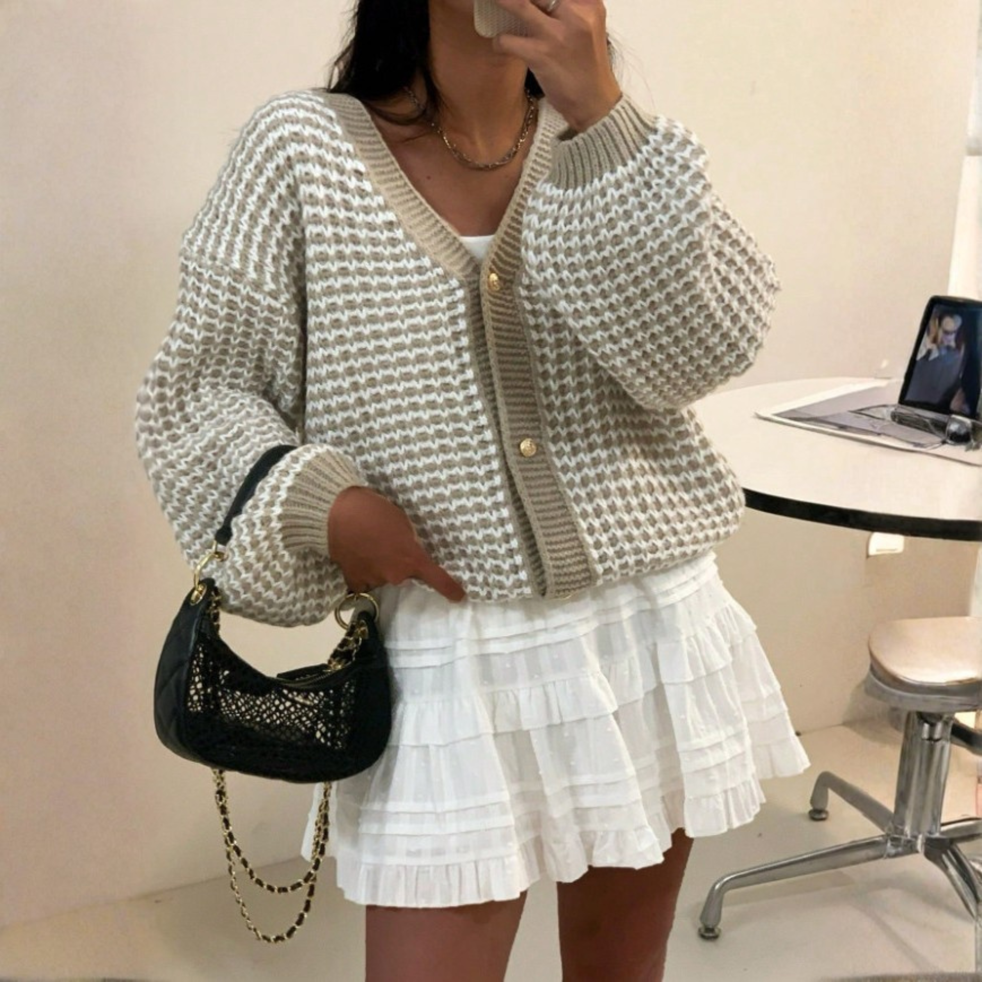 FINITY™ - Comfy V-Neck Long Sleeve Sweater Cardigan