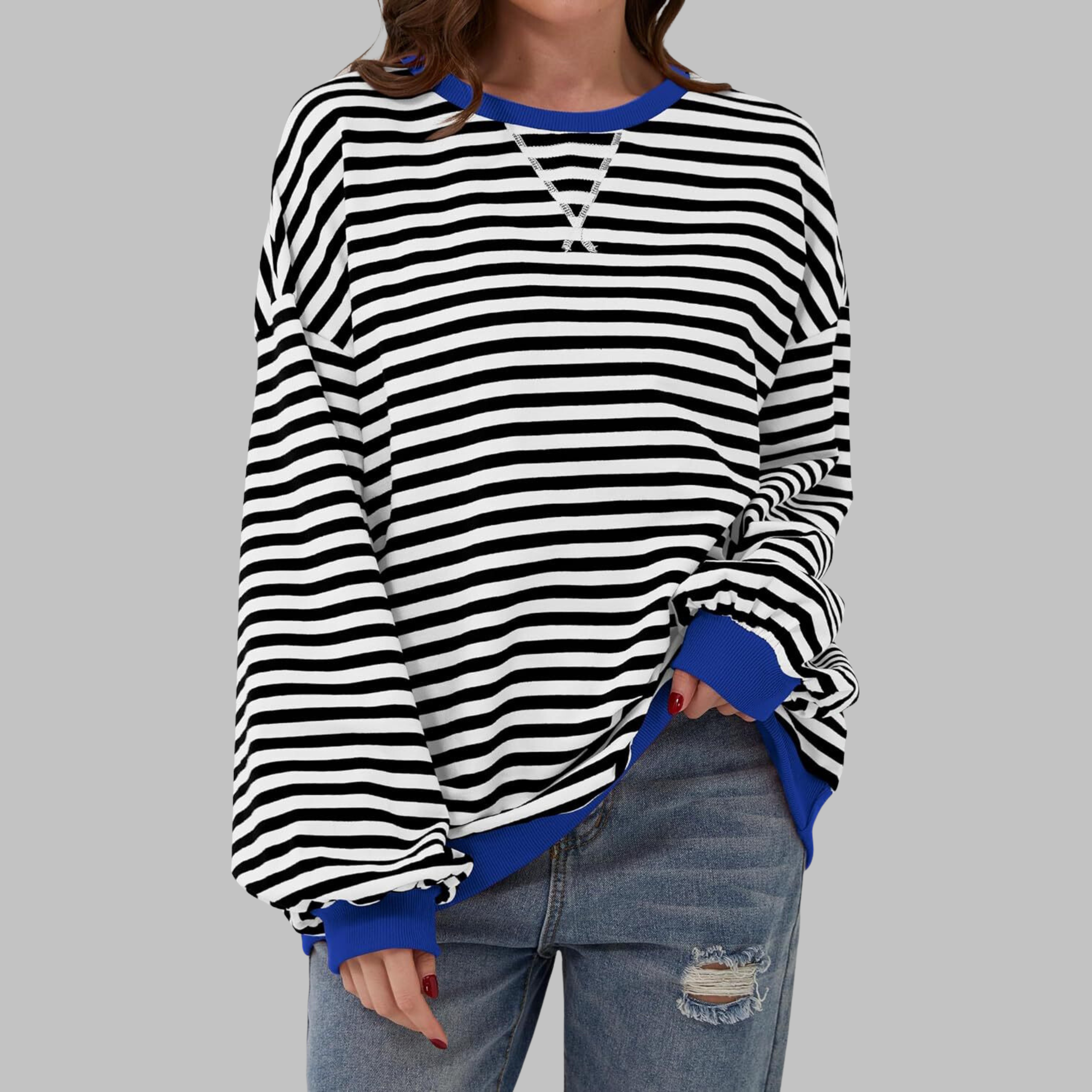 Lisa – Striped jumper in cotton blend