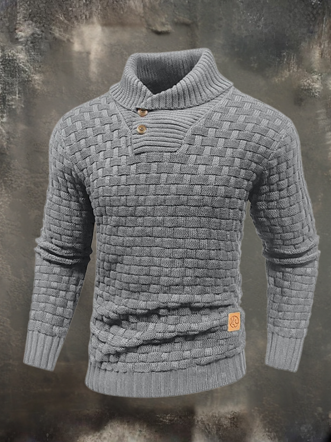 Elio | Structured sweater with a high collar