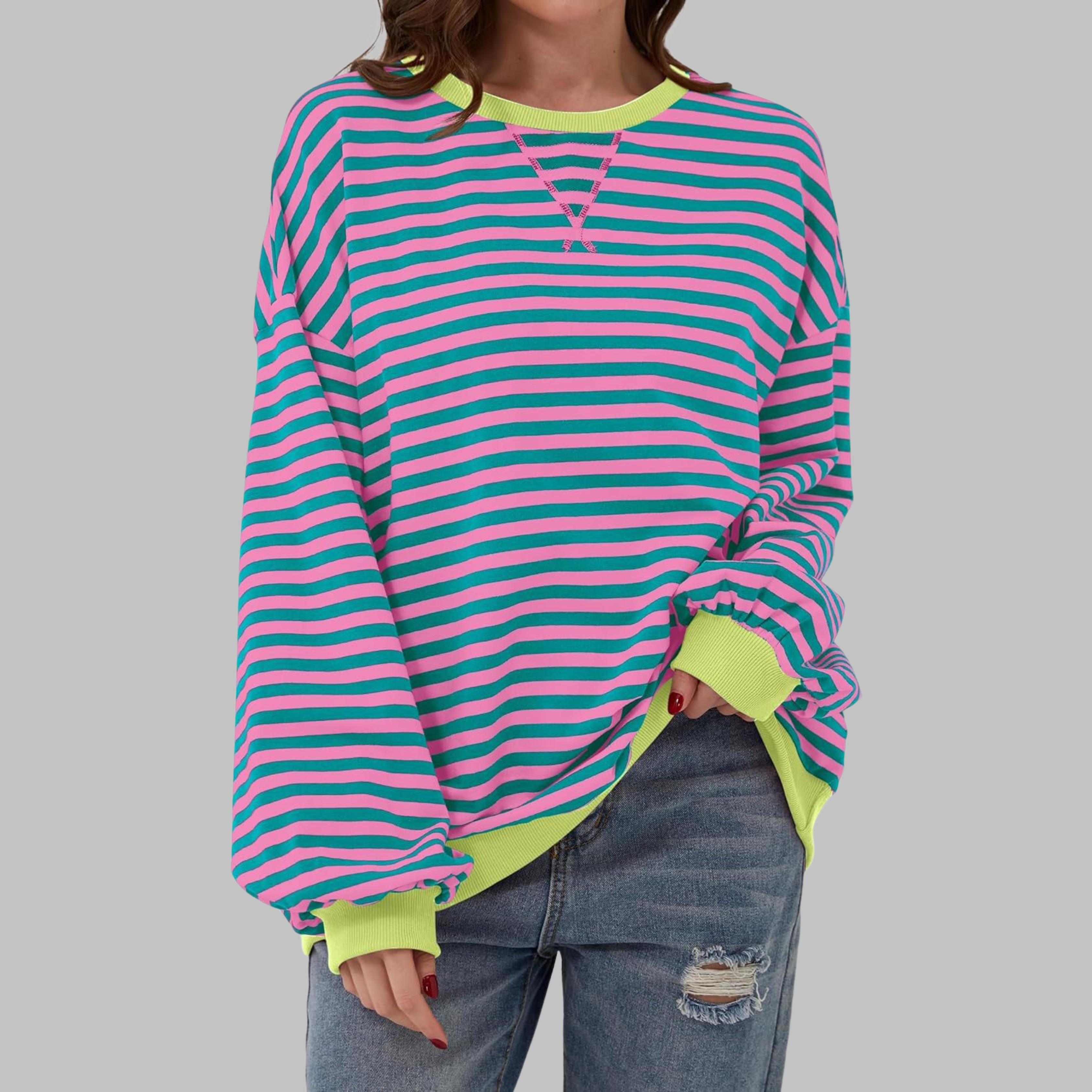 Lisa – Striped jumper in cotton blend