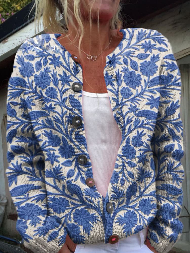 FLORA™ - Vintage Floral Cardigan