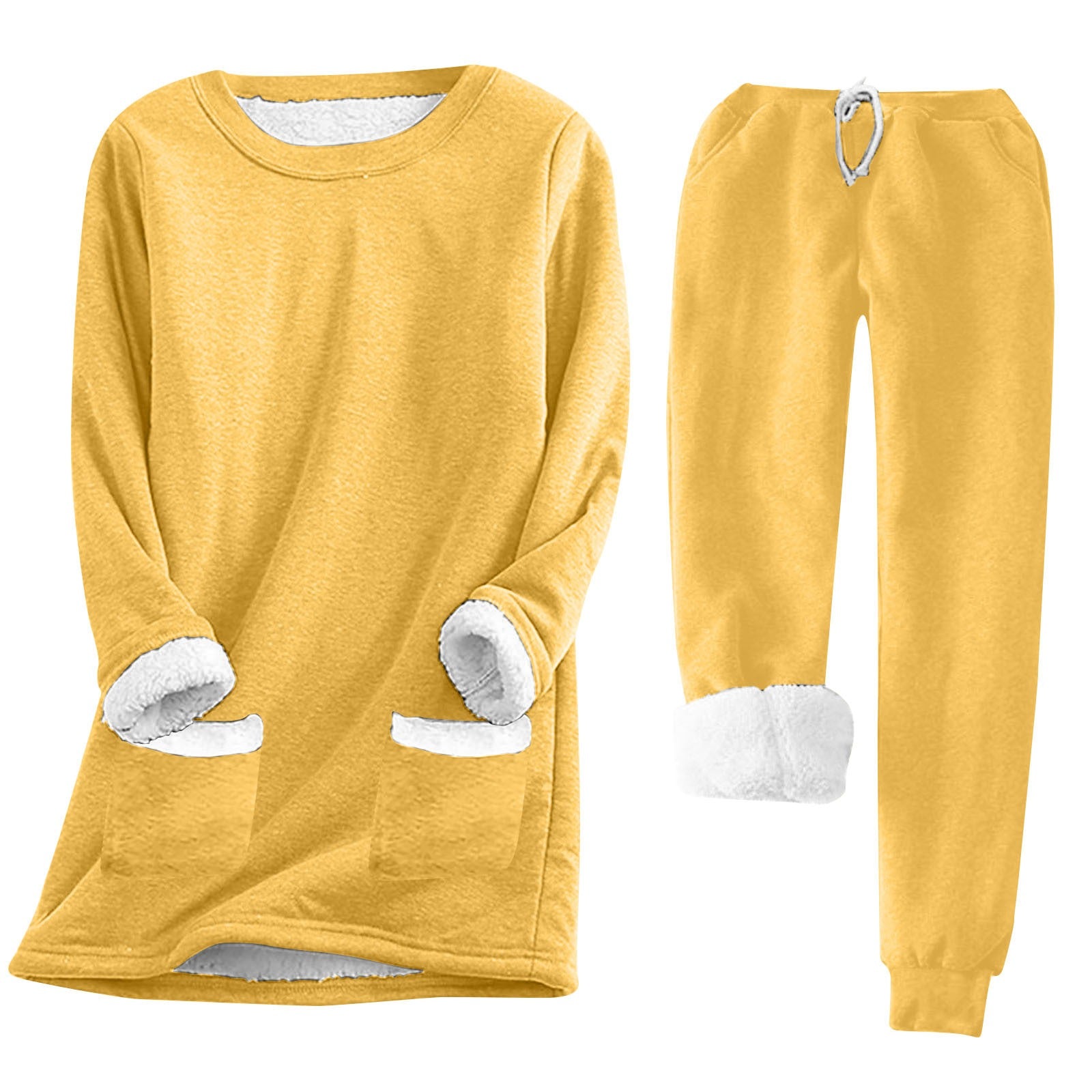 Amber | Cosy Fleece Lounge Set with Pockets