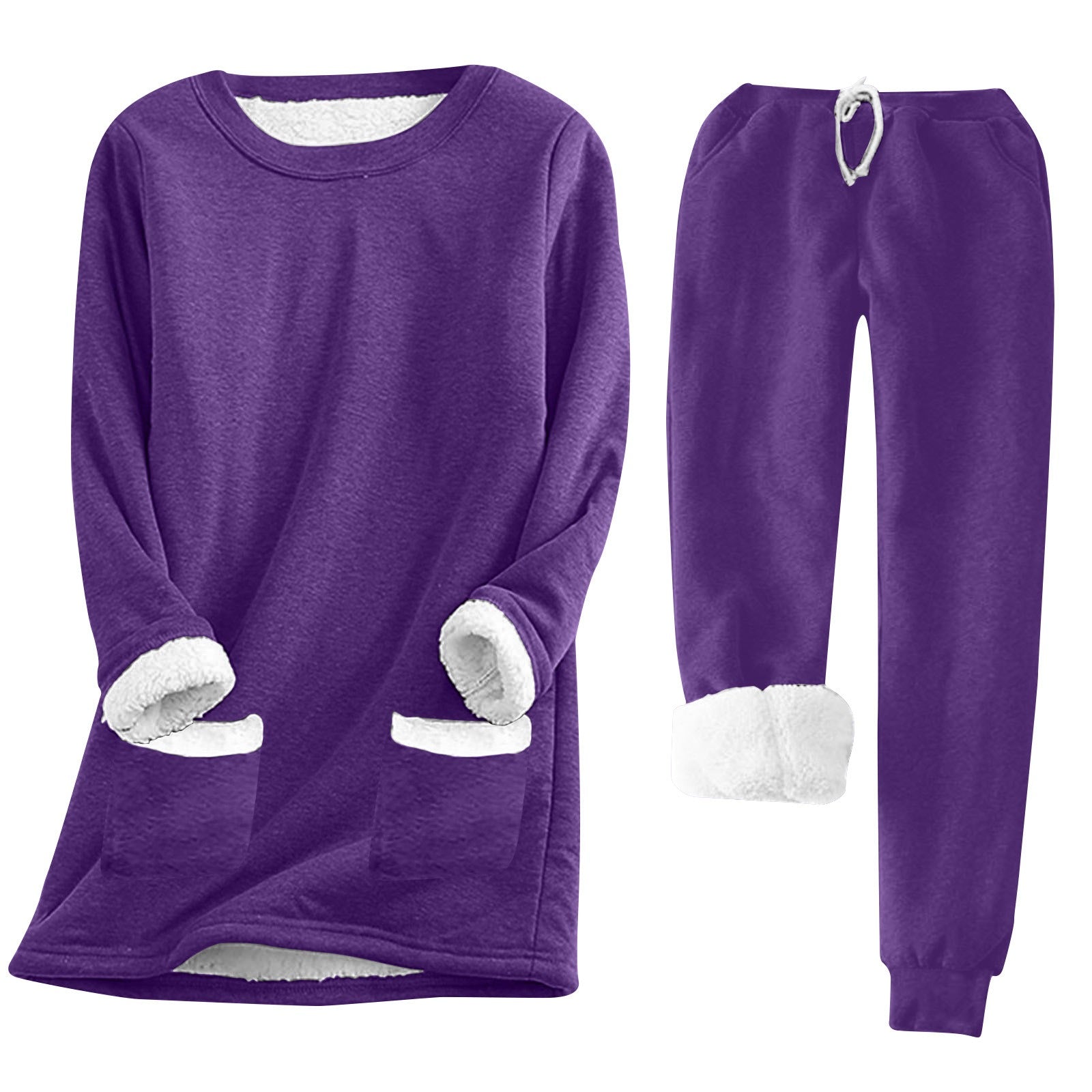 Amber | Cosy Fleece Lounge Set with Pockets