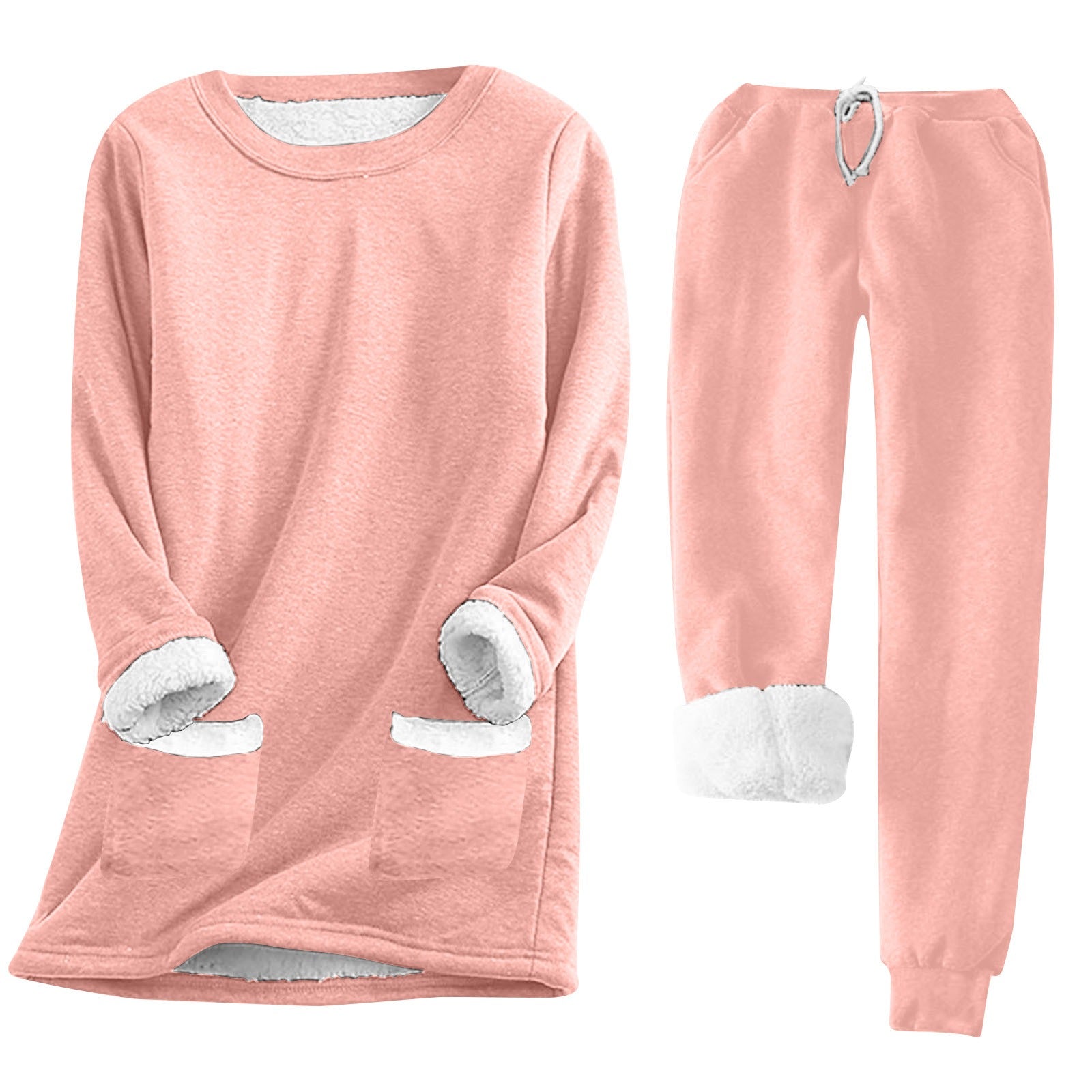 Amber | Cosy Fleece Lounge Set with Pockets