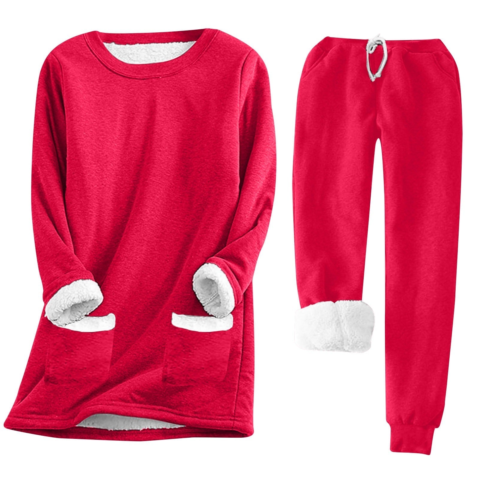 Amber | Cosy Fleece Lounge Set with Pockets