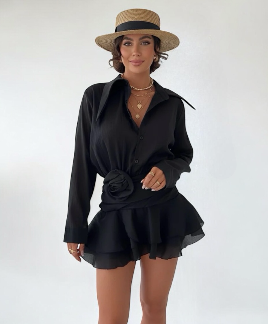 Black Classic Mini Dress | LouLou Couture