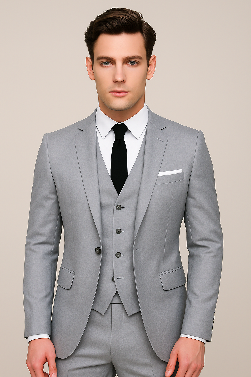 Men's 3-Piece Formal Slim Fit Suit - Single Breasted