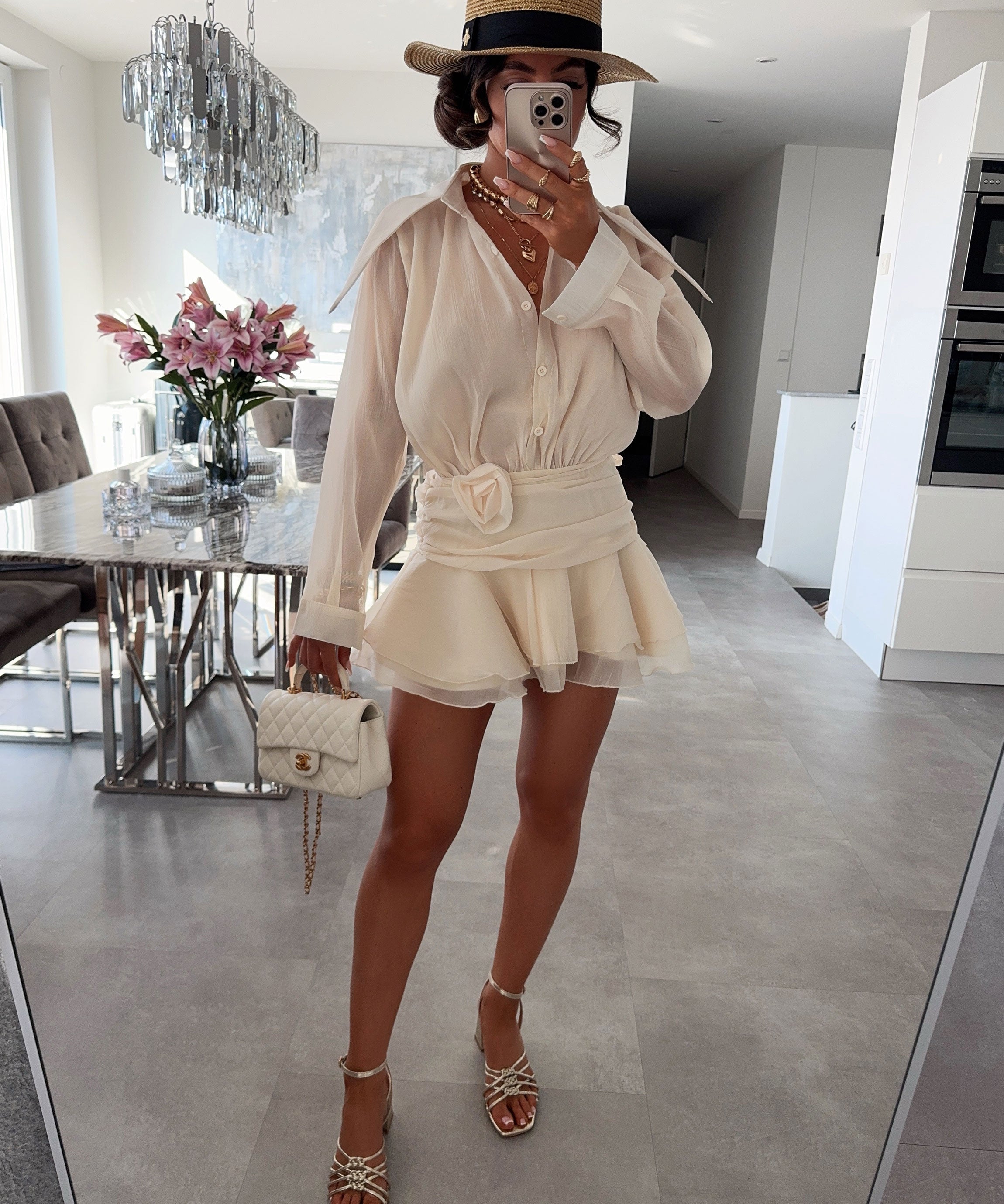 Cream Midi Dress | LouLou Couture