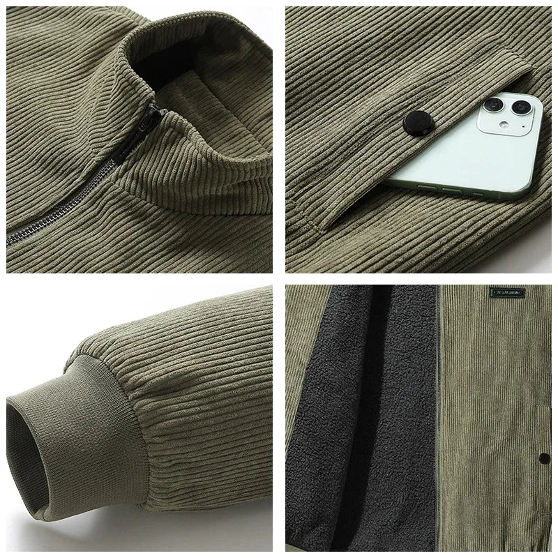 Udo | cord jacket with fleece lining