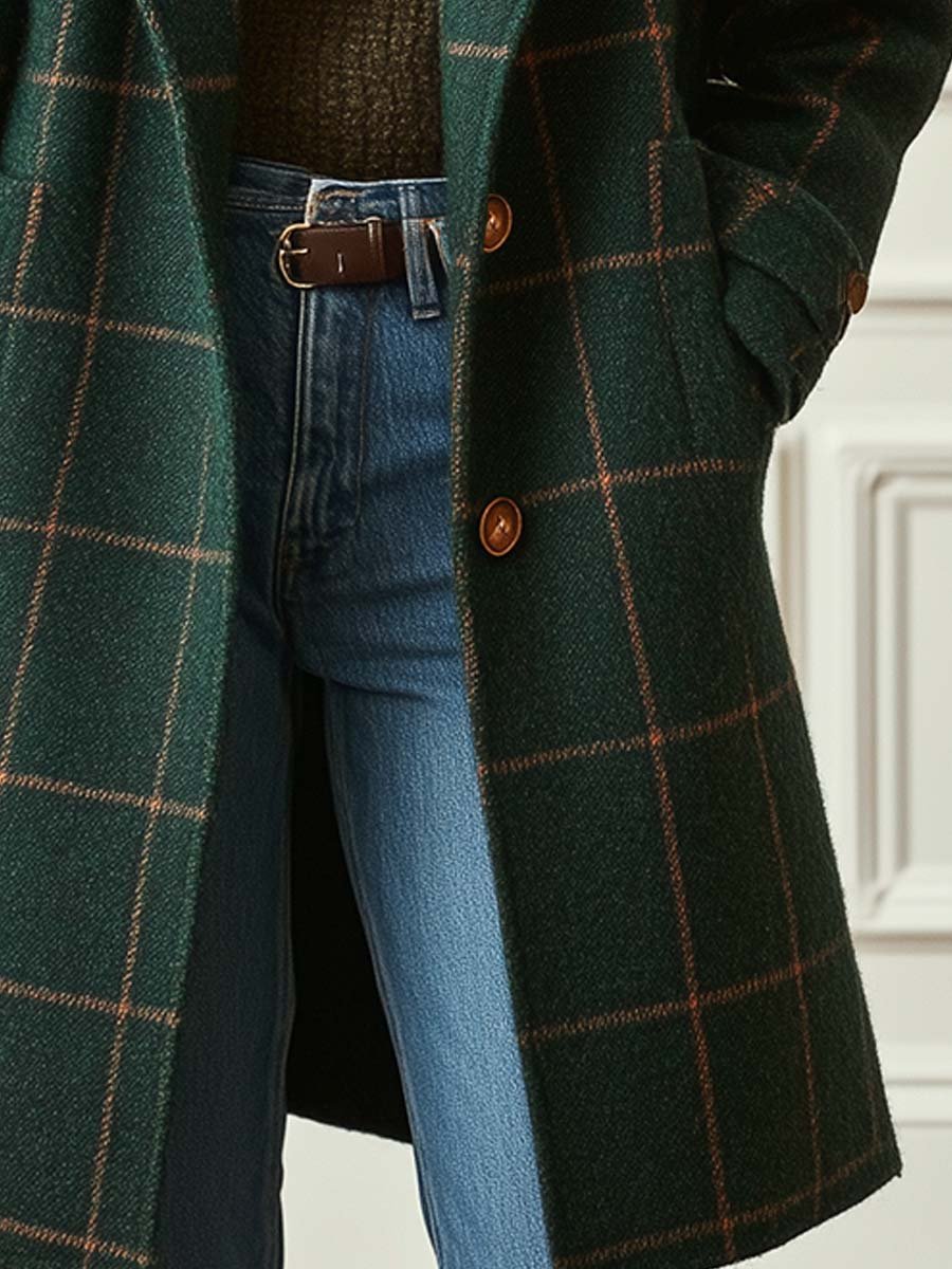 Mia | Wool Check Coat