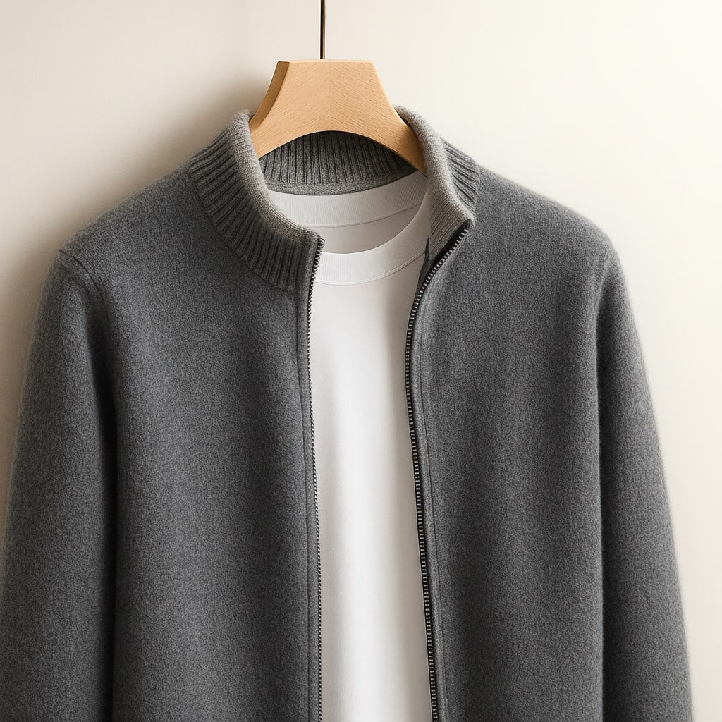HARVEY™| ELEGANT WOOL ZIP JACKET