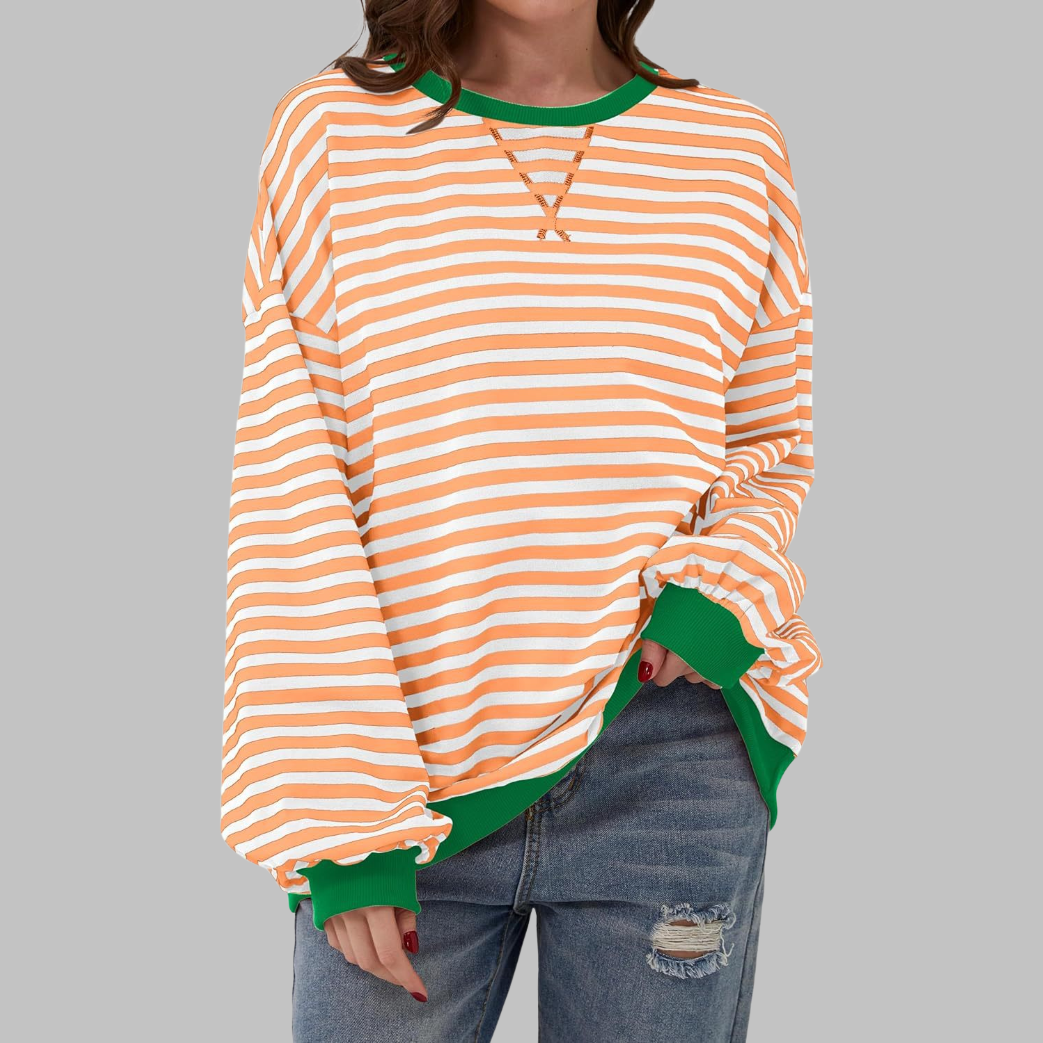 Lisa – Striped jumper in cotton blend