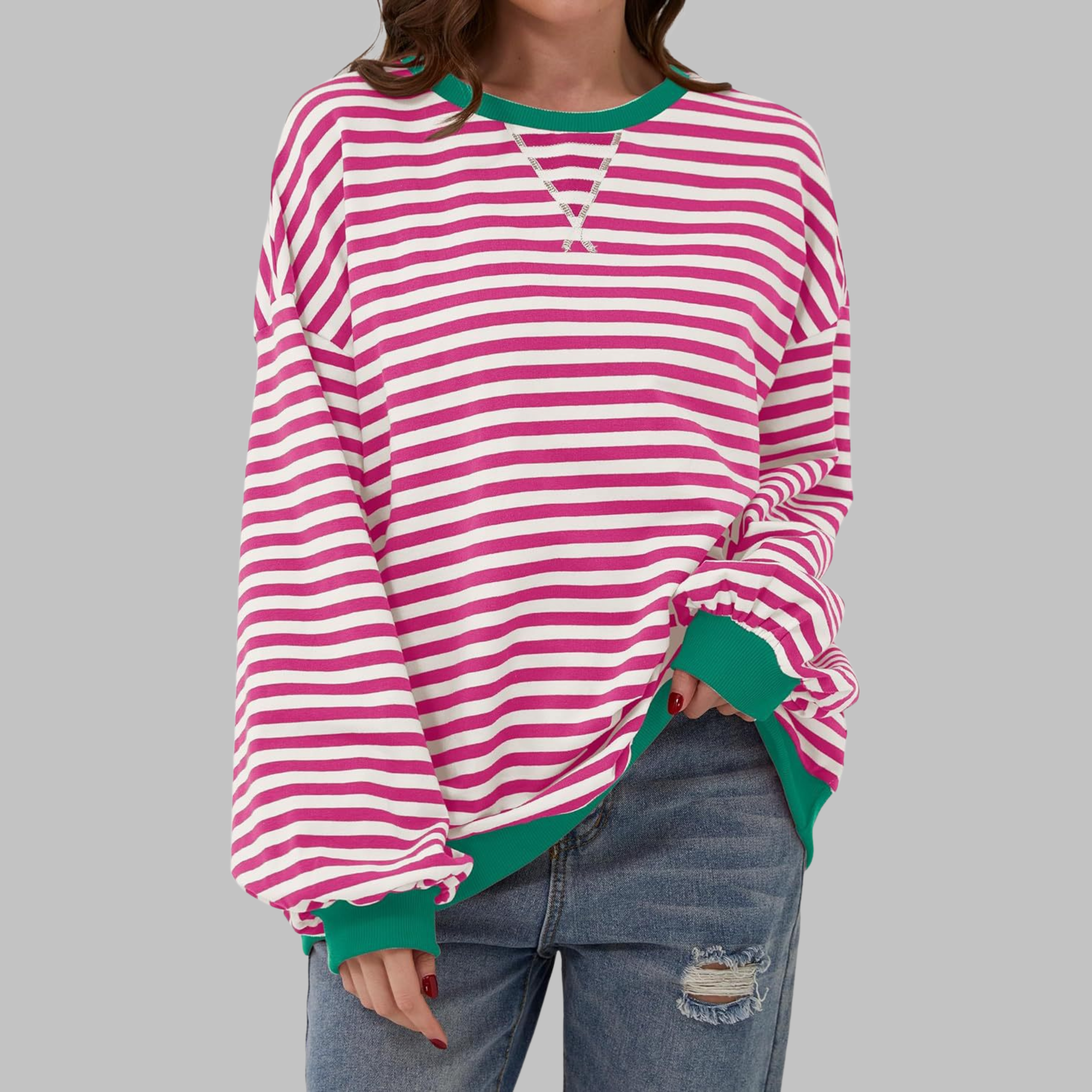 Lisa – Striped jumper in cotton blend