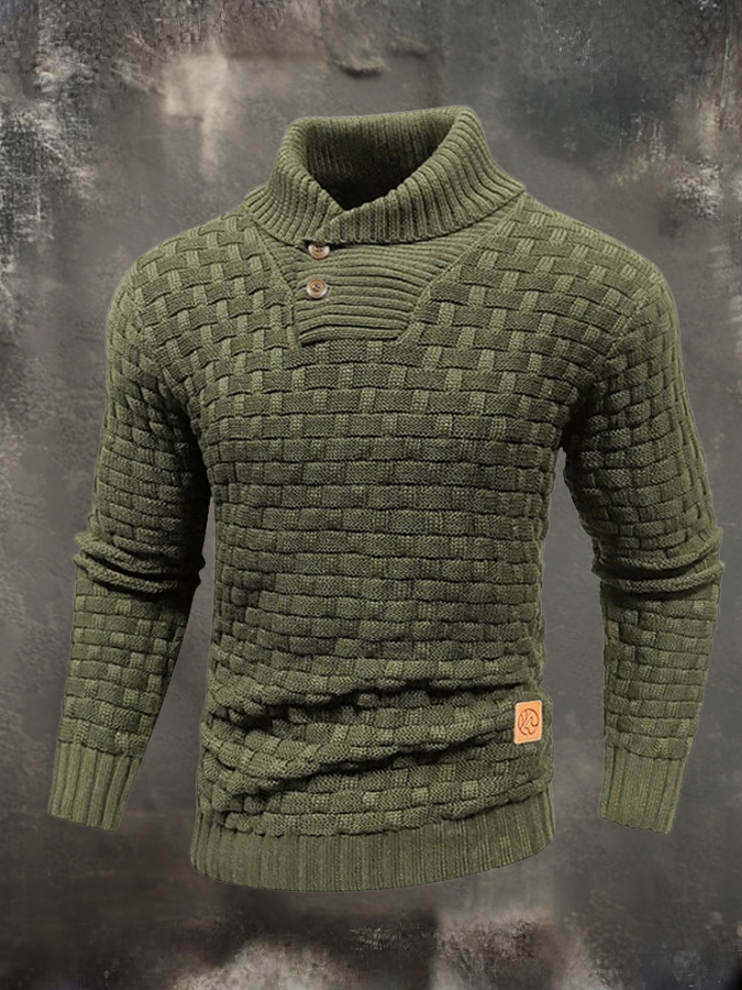 Elio |  Structured sweater with a high collar