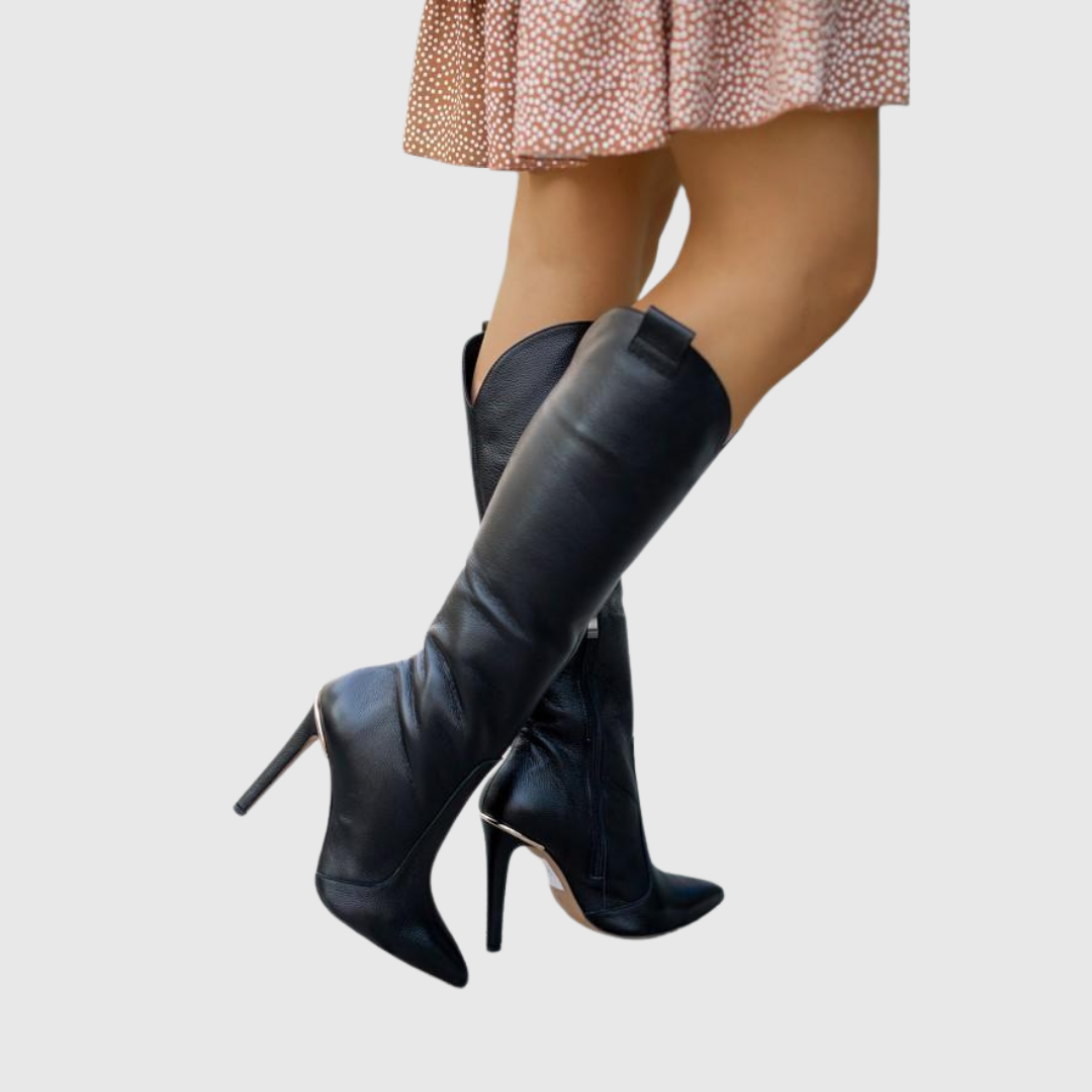Aureline | Chic Stiletto Leather Boots