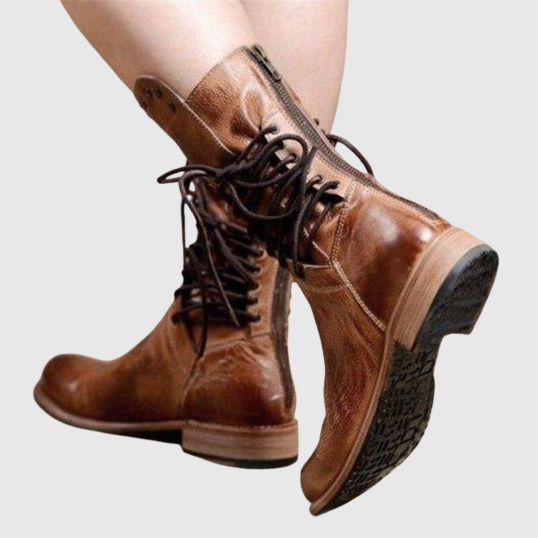 Maelis | Vintage Comfort Lace-Up Boots
