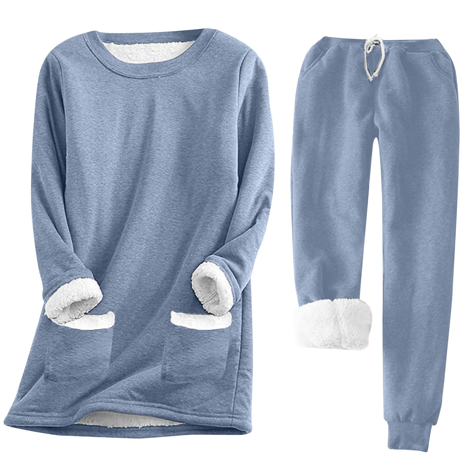 Amber | Cosy Fleece Lounge Set with Pockets