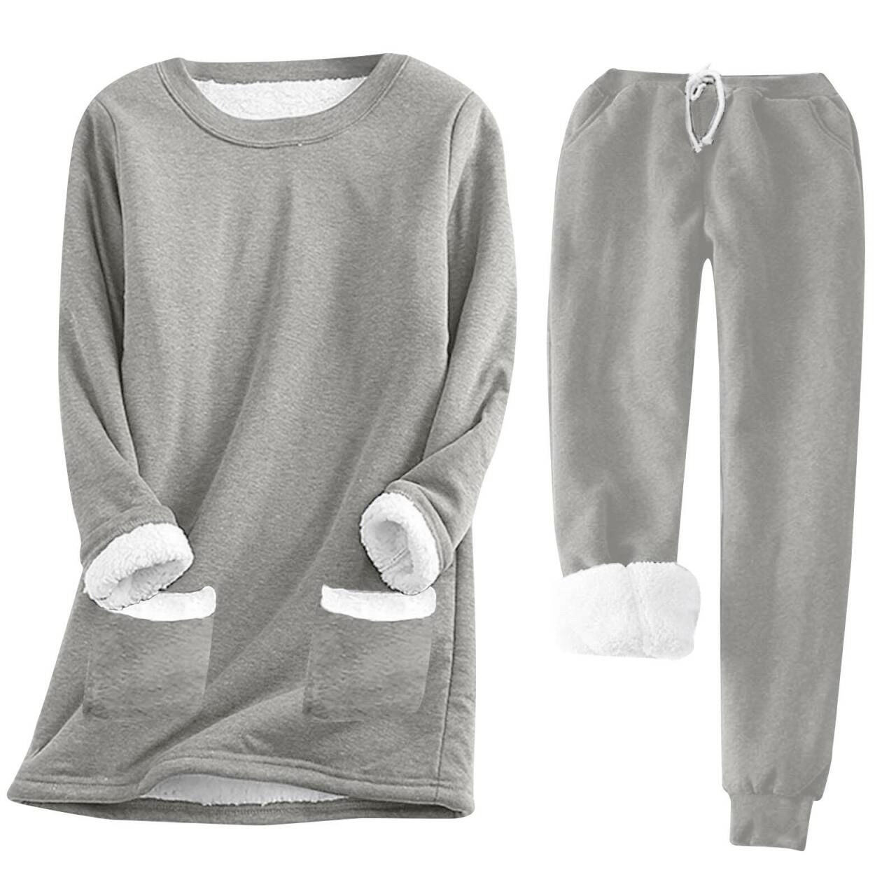 Amber | Cosy Fleece Lounge Set with Pockets
