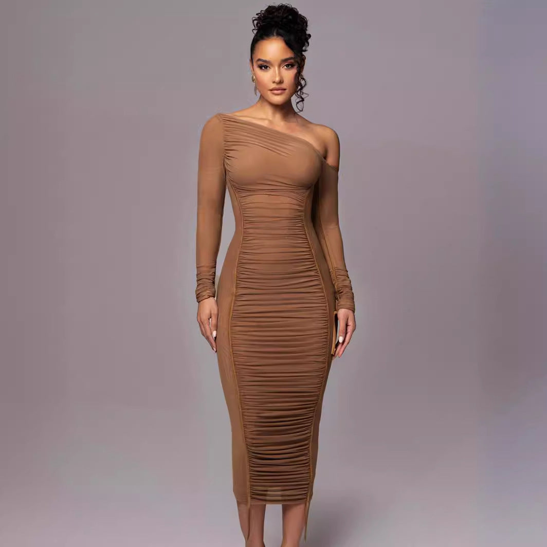 Classy Bodycon Long Sleeve Midi Dress | LouLou Couture