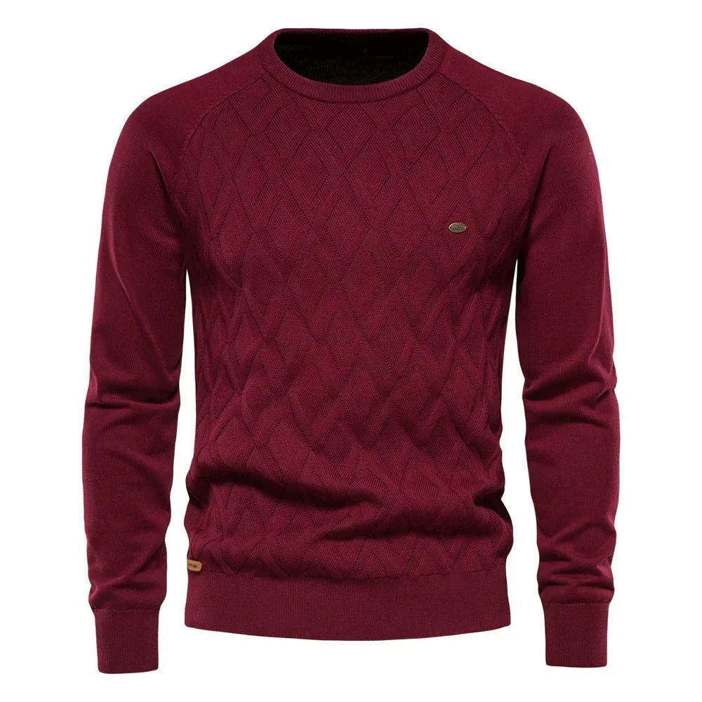 Theodor | Men's jumper with diamond pattern