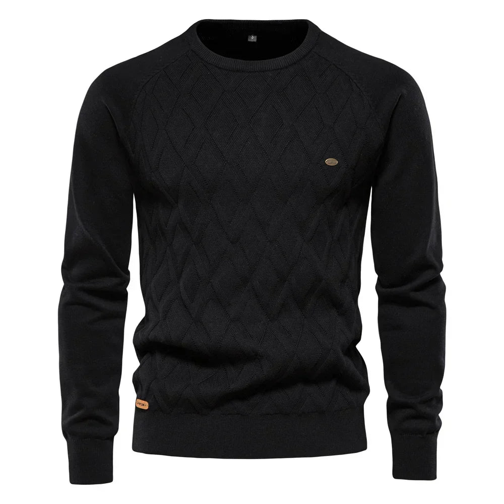 Theodor | Men's jumper with diamond pattern