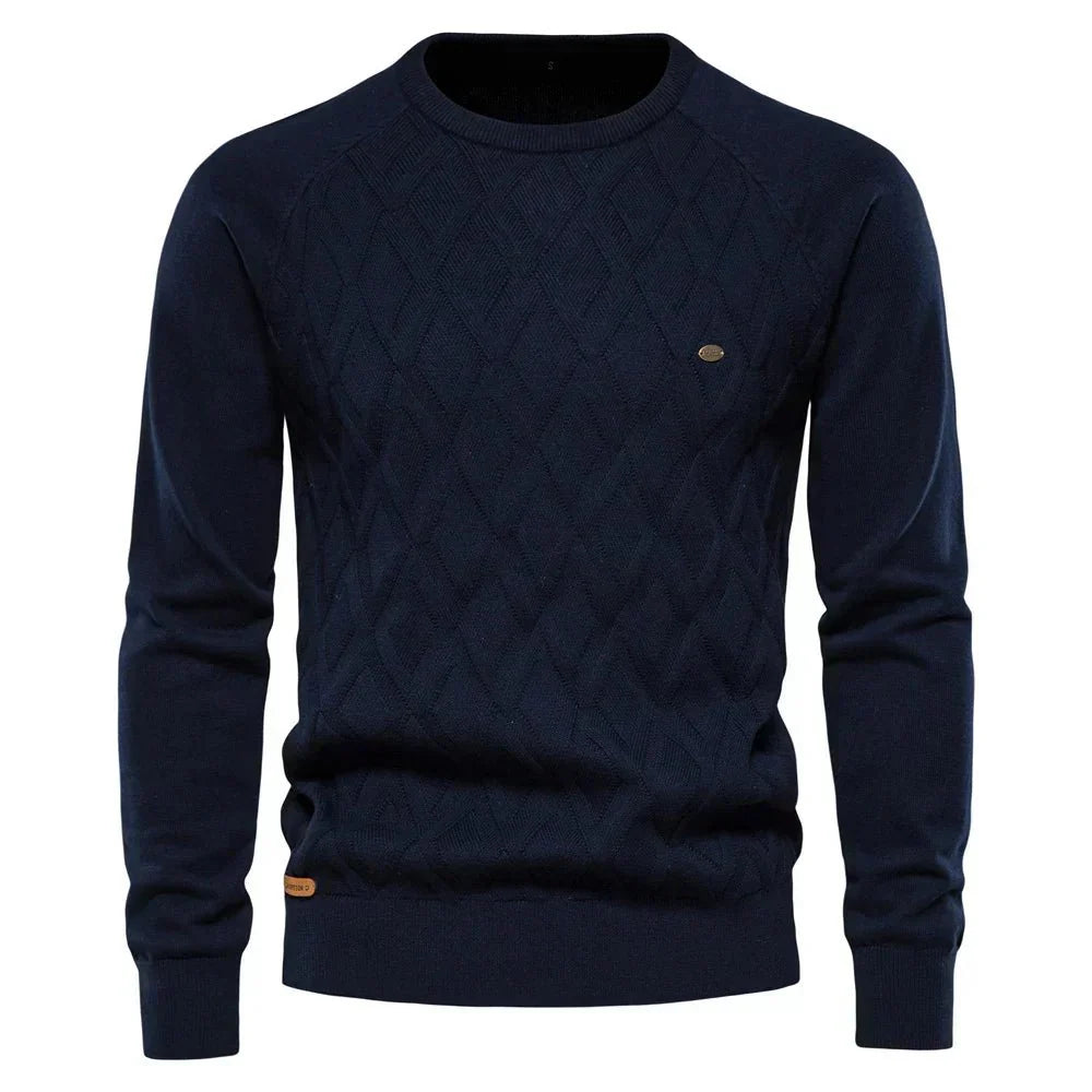 Theodor | Men's jumper with diamond pattern