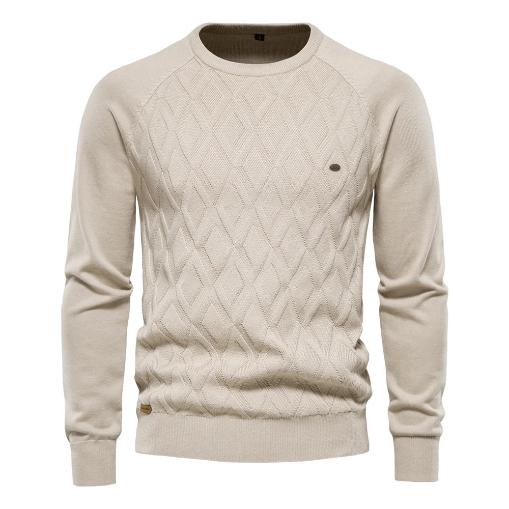 Theodor | Men's jumper with diamond pattern