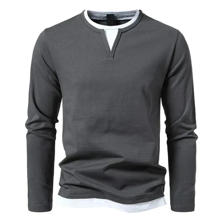 Alwin | Premium long-sleeved shirt made from combed cotton